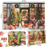 Christmas Advent Calendar 2024 Jigsaw Puzzles - Christmas Shop 1000 Pieces Holiday Puzzles for Kids and Adults, 24 Boxes Puzzle Countdown Calendar to Christmas Family Toys Gift (27.6 in x 19.7 in)