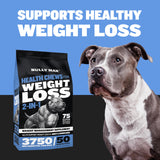 Bully Max 2-in-1 Dog Weight Loss Supplement Chews for Adult and Senior Dogs - Healthy Dog Food Supplement for Immunity & Weight Control - Dog Treats Vitamins for Small & Large Breeds - 75 Soft Chews