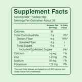 Bellway Super Fiber + Greens Powder, Sugar-Free Psyllium Husk Fiber Supplement Powder with Super Greens, 10.0 Oz