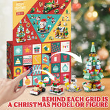 1075 Pieces Advent Christmas 2023 Building Blocks Set - 24 in 4 Building Brick Model for Countdown to Christmas - Gift Daily Collectible Surprises for Ages 8 Years and Up