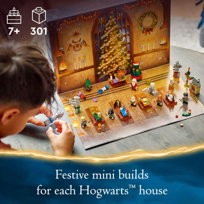 LEGO Harry Potter 2024 Advent Calendar, Hogwarts Fantasy Toy, Holiday Countdown Gift, 7 Minifigures, 16 Mini Builds, Gift Idea for Kids Ages 7 and Up, Holiday Harry Potter Figures, 76438