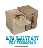 FunFamz The Original Spider Prank Box- Funny Wooden Box Toy Spider Prank, Hilarious Christmas, April Fool, or Birthday Surprise Toy and Gag Gift Practical Joke Bromas Kit