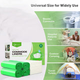 Moodooy Commode Liners With Absorbent Pads - 60 Bedside Commode Liners & Pads,Medical Grade Pack Commode Liners,Adult Potty Chair Liners Bedside Commode Liners Disposable,Universal Fit All Standard