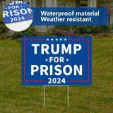 Probsin Anti Trump Yard Sign with Metal H Stakes Double Sided 12" x 17" Trump for Prison 2024 Blue Signs Outdoor Decorations for Indoor Outdoor Lawn, Garden, Window, Party Supplies