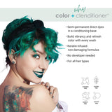 Keracolor Clenditioner EMERALD Hair Dye - Semi Permanent Hair Color Depositing Conditioner, Cruelty-free, 12 Fl. Oz.