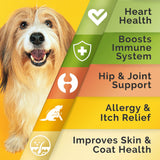 PawfectCHEW Fish Oil Omega 3 for Dogs - Allergy Relief - Joint Health - Itch Relief, Shedding - Skin and Coat Supplement - Alaskan Salmon Oil Chews - Omega 3 6 9 - EPA & DHA Fatty Acids