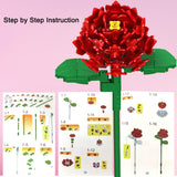 EMANNON Flowers Bouquet Building Set, 12 Artificial Flowers 1064 PCS Bricks Blocks Toy for Adults & Kids, Botanical Collection Gift for Mother's Day, Valentine, Birthday, Christmas (No Vase)