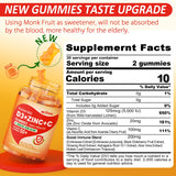 Sugar Free Vitamin C + D3 + Zinc Gummies for Adults 50 +, 9 in 1 Immune Defense Supplement with D3 5000IU, Elderberry, Echinacea, Mullein Leaf for Boost Immunity, Power Antioxidant, Vegan (Pack of 2)
