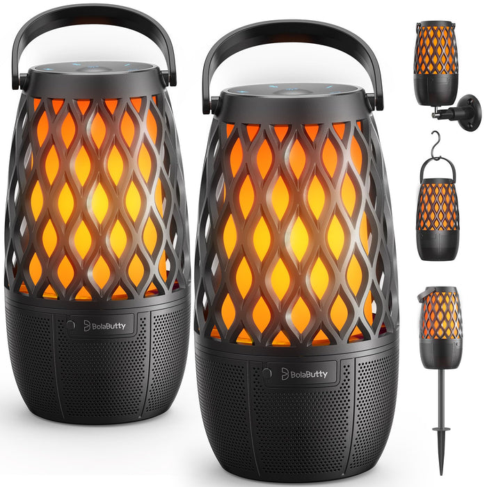 Outdoor Speakers with Lights, Gifts for Men Women, IPX5 Waterproof, 2 Pack