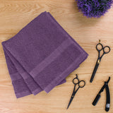 Utopia Towels - Salon Towel, Pack of 24 (Not Bleach Proof, 16 x 27 Inches) Highly Absorbent Cotton Towels for Hand, Gym, Beauty, Spa, and Home Hair Care, Plum