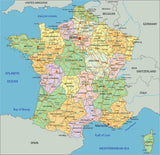 GIFTS DELIGHT Laminated 24x24 Poster: Political Map of France 2013 - The Image Kid Has It