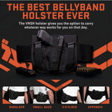 VNSH Gun Holster – Most Comfortable Gun Holster for Men & Women – Belly Band Holster – includes Built-in Double Mag Pouch – Best Holsters for Concealed Carry – Leading Gun Accessories for Men (Black)