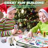 Christmas Advent Calendar 2024 Boys, 24 Days Toy Figures Building Blocks Countdown Calendar Including 29 Characters, Boys Advent Calendar Surprise Christmas Gift for Kids Boys Girls Fans