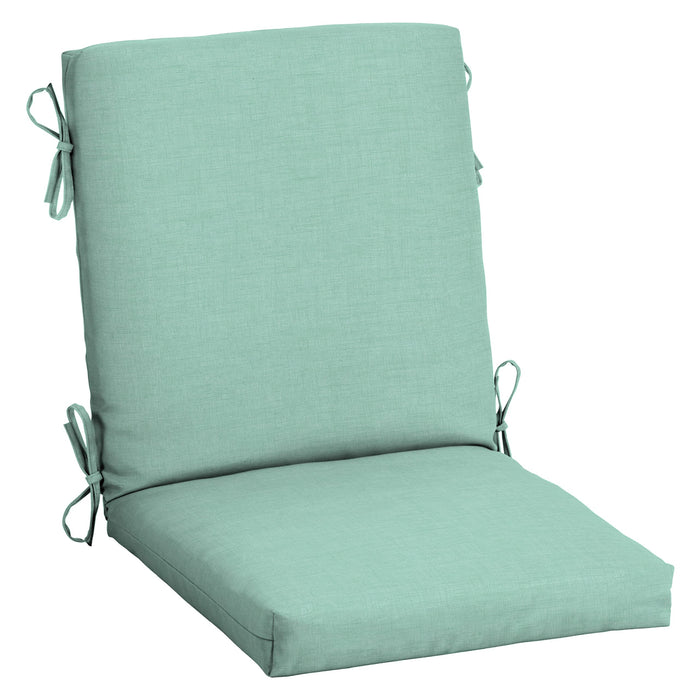 Arden Outdoor Midback Chair Cushion, 18 x 16.5, Aqua Leala