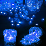 Aogist 100pcs Blue Balloon Lights,Long Standby Time Waterproof Mini Light,Battery Powered Round LED Ball Lamp for Latex Balloon Paper Lantern Party Wedding Festival Christmas Halloween Decorative