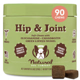 Natural Dog Company Hip & Joint Chews, Chicken Liver & Turmeric Flavor, with Glucosamine for Dogs, Maintains Bone and Joint Health, Supplements for Seniors and Puppies, 90 Count