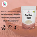 Psyllium Husk Whole 2 Lb | Soluble Fiber Supplement | Keto Friendly | Use in Smoothies, Cooking and Baking | Unflavored, Fine Ground, 100% Natural, Non GMO | by Yogi's Gift®