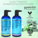 PURA D'OR Scalp Therapy Shampoo & Healing Conditioner Set(16 fl oz x 2) For Dry, Itchy Scalp - Hydrates & Nourishes Hair with Tea Tree,Argan Oil & Biotin, All Hair Types, Men Women(Packaging May Vary)