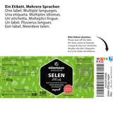 Selen hochdosiert 200 mcg, vegan, 180 Tabletten für 6 Monate, Natürliche & Bioverfügbare Nahrungsergänzung ohne Zusatzstoffe, Made in Germany