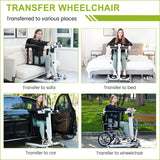 Upgrade-Electric Transfer Lift Wheelchair for Home,Portable Patient Lift for Car,Folding Patient Lift Transfer Chair,Handicap Shower Chair Aid,Commode Toilet Transfer Chairs for Seniors