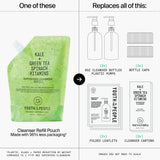 Youth To The People Facial Cleanser, Refill Pouch - Kale and Green Tea Cleanser - Gentle Face Wash, Makeup Remover + Pore Minimizer for All Skin Types - Vegan (16.9oz)