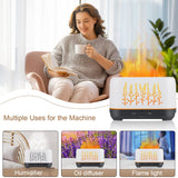 NEWYID Essential Oil Diffusers, 240ml Ultrasonic Flame Oil Diffuser, 3 Mist Mode 4 Timer Up to 12H of Continuous Aroma Waterless Auto-Off Diffusers for Essential Oil Large Room