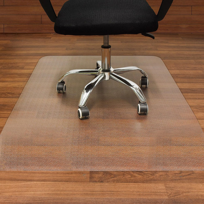 AiBOB Office Chair Mat for Hardwood Floor, 45 X 53 inches, Hard Floor Chair Mats Under Computer Desk, Easy Glide for Rolling Chairs, No Curling