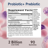 Jarrow Formulas Probiotic+ Prebiotic 2 Billion Live Cells Supplement, Digestive Health and Immune Support, 90 Blackberry Flavor Probiotic+ Prebiotic Gummies, 45 Day Supply