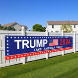 YINENA Trump 2024 Flag Take America Back Banner Donald Trump 2024 Sign Banner for Yard Garden Outdoor Decor 98" x 18"