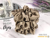 Celestial Silk Mulberry Silk Scrunchies for Hair (Dark Taupe)