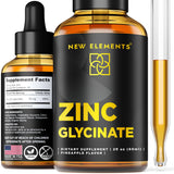 Zinc Supplements 50mg | Liquid Zinc Supplement | Zinc Glycinate Drops for Adults | Supports Immune Health | Metabolism | Skin Care Supplement | Non-GMO | Vegan | Gluten-Free