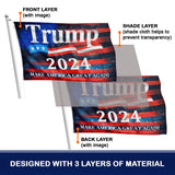 Trump 2024 Flag 3x5 Ft - 3 Ply Trump Flag 2024 Double Sided - Make America Great Again Flag - Bright Vivid Colors Donald Trump Flags 3x5 Outdoor - Trump MAGA flag - Indoor Outdoor Trump Banner - Trump Merchandise 2024