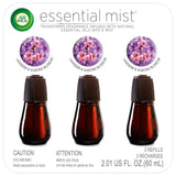 Air Wick Essential Mist, Essential Oil Diffuser Refill, Lavender & Almond Blossom, 3 Count, Air Freshener