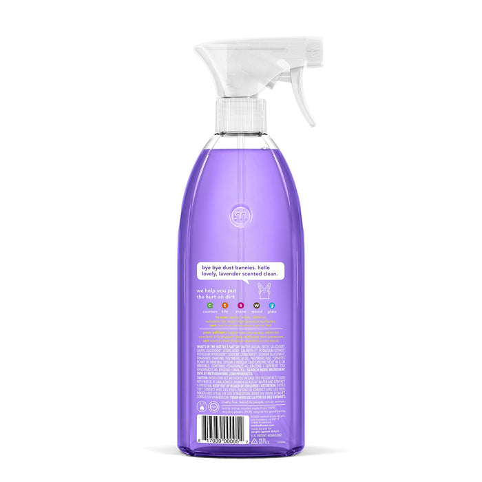 Method All-Purpose Cleaner Spray, French Lavender, Plant-Based and Biodegradable Formula Perfect for Most Counters, Tiles and More, 28 Fl Oz, (Pack of 4)