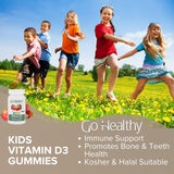 Go Healthy Vitamin D Gummies for Kids, Toddlers - Vegetarian Suitable, Pectin Gummy Vitamins, Non-GMO, Gluten Free, Kosher & Halal - 60 Daily Servings