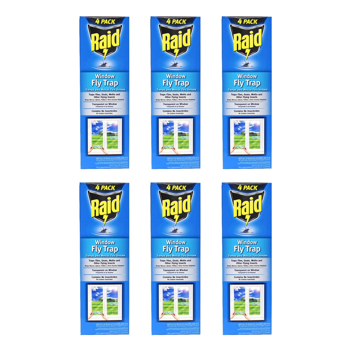 Raid Window Fly Trap, 4 Count (Pack of 6)