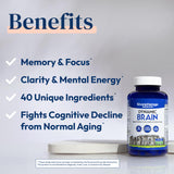 Stonehenge Health Dynamic Brain Supplement – Memory, Focus, & Clarity– Formulated with 40 Unique Nootropic Ingredients: Choline, Phosphatidylserine, Bacopa Monnieri, and Huperzine A