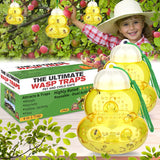 2 Pack Bee Traps for Outside,Upgraded Wasp Trap Outdoor Hanging,Non-Toxic Reusable Hornet Traps Yellow Jacket Traps Outdoor Hanging,Bee Catcher Trap That is Easy to Clean and Install