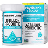 Physician's CHOICE Probiotics 60 Billion CFU - 10 Strains + Organic Prebiotics - Immune, Digestive & Gut Health - Supports Occasional Constipation, Diarrhea, Gas & Bloating - for Women & Men - 84ct