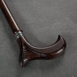 Asterom Walking Cane - Handmade Ergonomic, Canes for Men - Wooden Walking Cane, Walking Sticks for Seniors, Unique, Wood Canes (Walnut, 37 Inch)