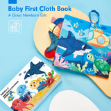 hahaland Baby Books 0-6 Months,Infant Tummy Time Toy High Contrast Sensory Baby Toys 6 to 12 Months Touch Feel Book Gift Christmas Stocking Stuffers for Boy Girl 0-3 Months Book Early Learning Toy