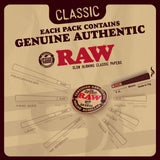 RAW Classic 1-1/4 Pre-Rolled Cones | 50 Pack and Cone Loader | Bundle