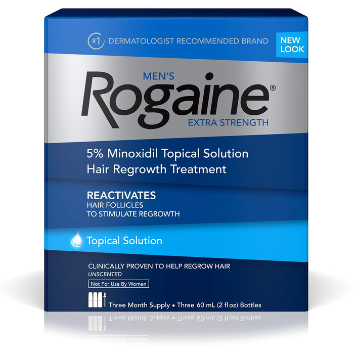 ROGAINE Mens Regrowth Extra Strength 5% Unscented 3 Month Supply