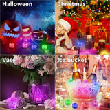 VK Small Submersible LED Light with Remote Control,Mini LED Light,Waterproof Tea Light,Underwater Light,flameless Candle for vase,Fish Tank,hot tub, Swimming Pool,Party, Wedding,Christmas Deco