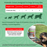 PawMedica Dog Probiotics and Digestive Enzymes, Probiotics for Dogs Made in USA, Pet Probiotic Chews for Dogs, Prebiotics & Probiotic Dog Digestive Support, Probiotic Treats - 120 Dog Probiotic Chews