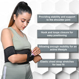 Wonder Care Left Right Shoulder Immobilizer Arm Sling Elastic Brace for Clavicle Collar Bone Dislocation Subluxation Shoulder stabilizer Compression Brace After Rotator Cuff Surgery