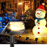 AUDERWIN Solar spotlights Outdoor 63 LED 3 Lighting Modes, IP65 Waterproof Lighten Yard Garden House Garage Pathway for Christmas Decorations-2 Pack