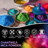 CHANGTIKEJI Mica Powder，63 Colors - 10g/Bottle of Natural Pigment Powder for Epoxy Resin，Lip Gloss，Eye Shadow,Car Paint, Dye,Soap Making,Nail Polish,Candle Making,Bath Bombs