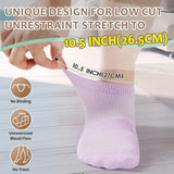 Bulinlulu Diabetic Socks for Men Women,6 Pairs Low Cut Non Binding Diabetic Socks,Ankle Seamless Socks for Men 6-9 9-12(Bright-Large)