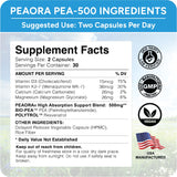 PEAORA PEA-500 - Support for Bladder, & Pelvic Discomfort | For Women & Men | Made in the USA | High-Absorption Palmitoylethanolamide & Resveratrol